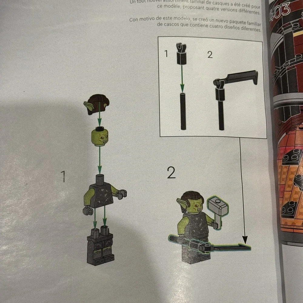 LEGO Lord Of The Rings LOR135 Orc Minifigure 10333 Barad-dur Unassembled